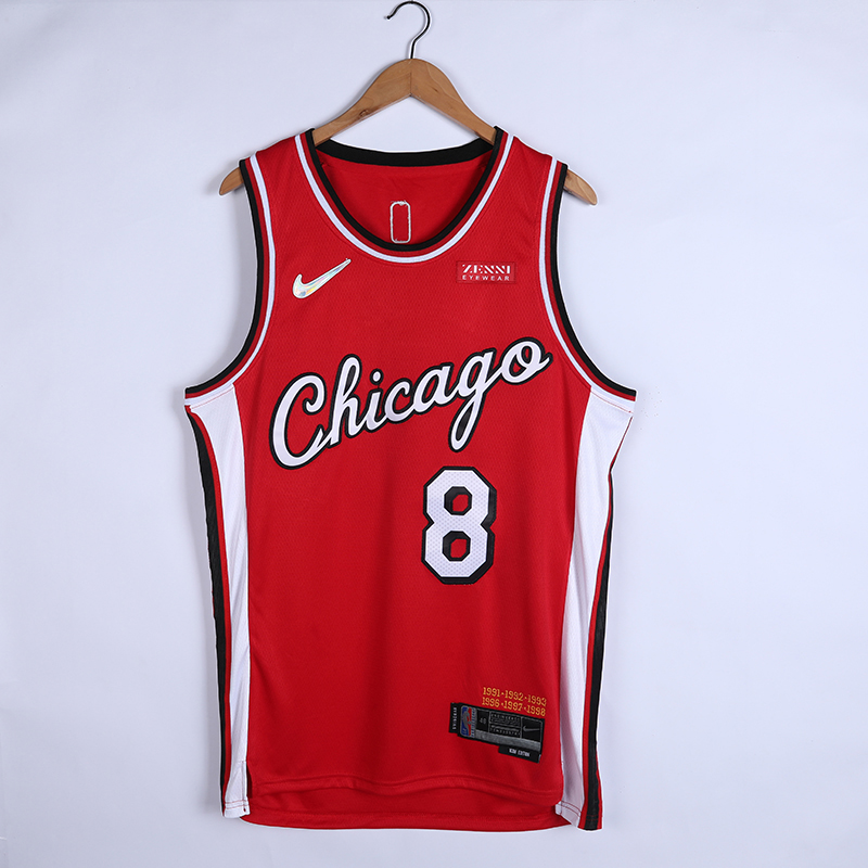 2022 Men Chicago Bulls #8 Lavine 75TH city edition Red NBA Nike Jerseys